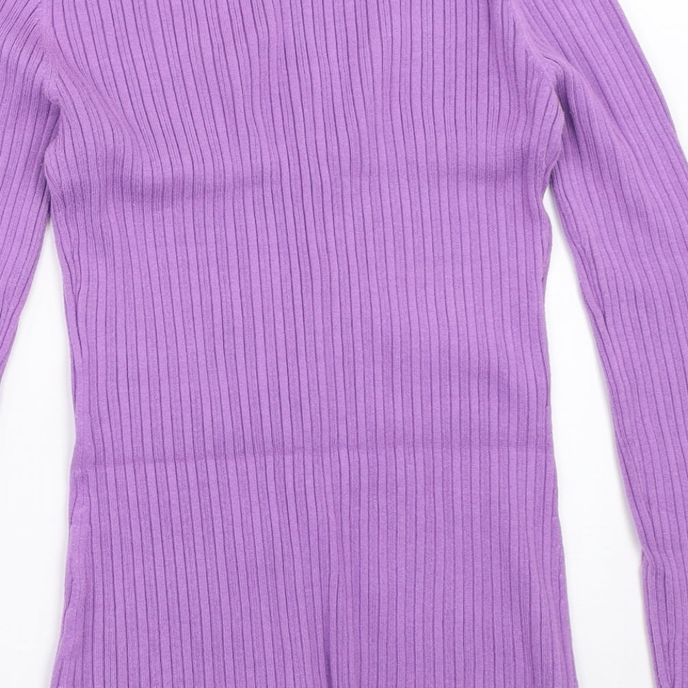 Preworn Womens Purple Pullover Jumper Size XS