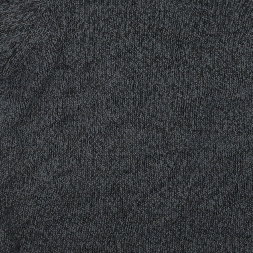 BM Womens Grey Cardigan Jumper Size M
