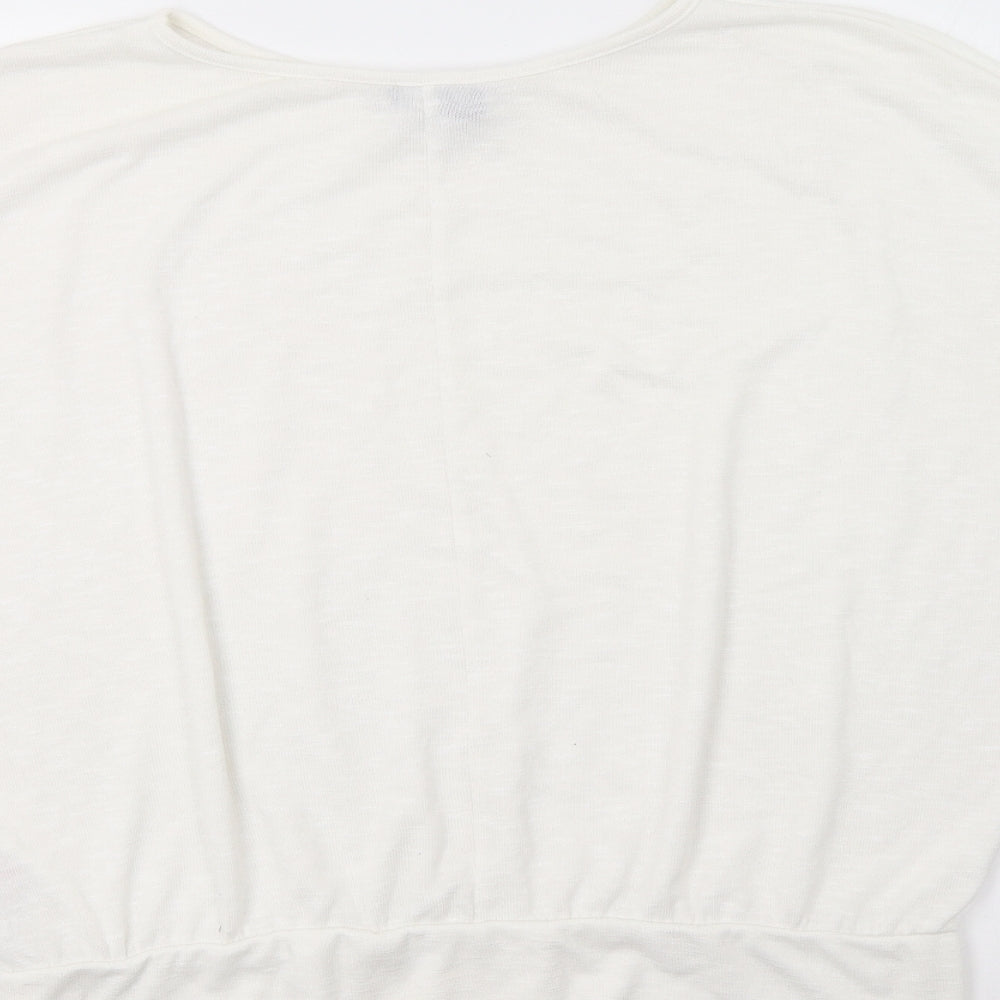 New Look Womens White Basic Blouse Size L