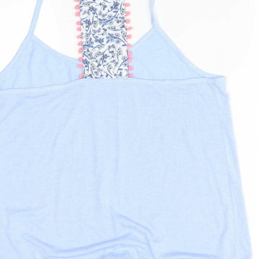 Matalan Womens Blue Solid Pyjama Top Size M