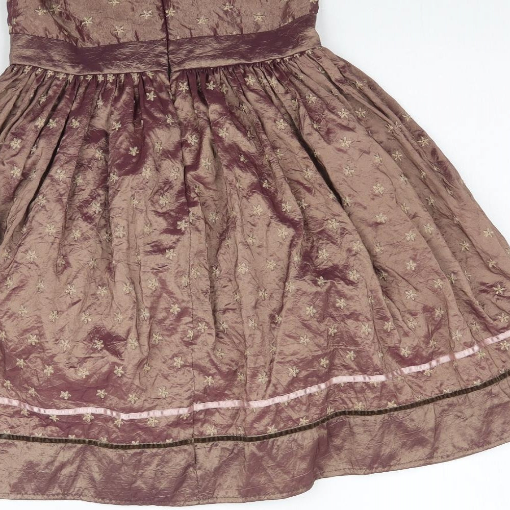 Adams kids Girls Brown Fit & Flare Size 2-3 Years - Shiny / metallic bronze colour