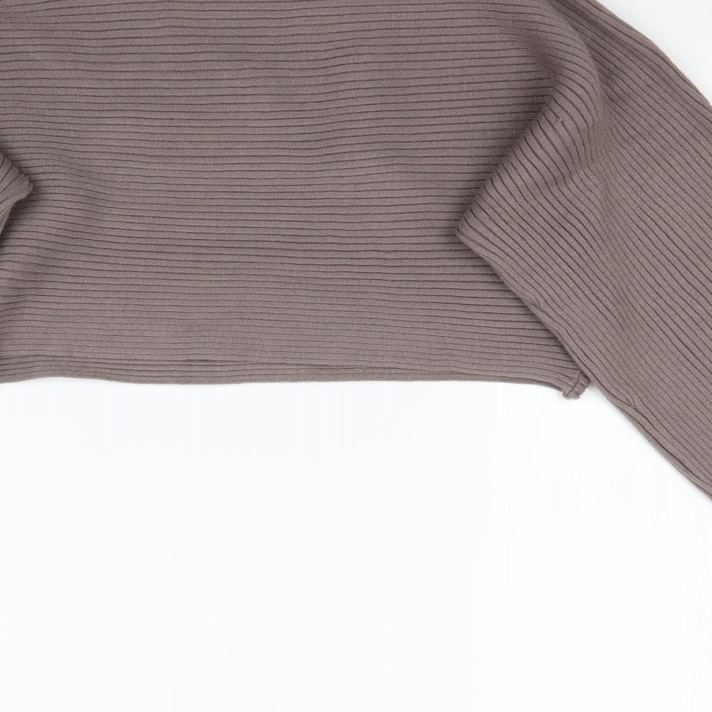 New Look Womens Grey Knit Pullover Jumper Size S - Taupe colour