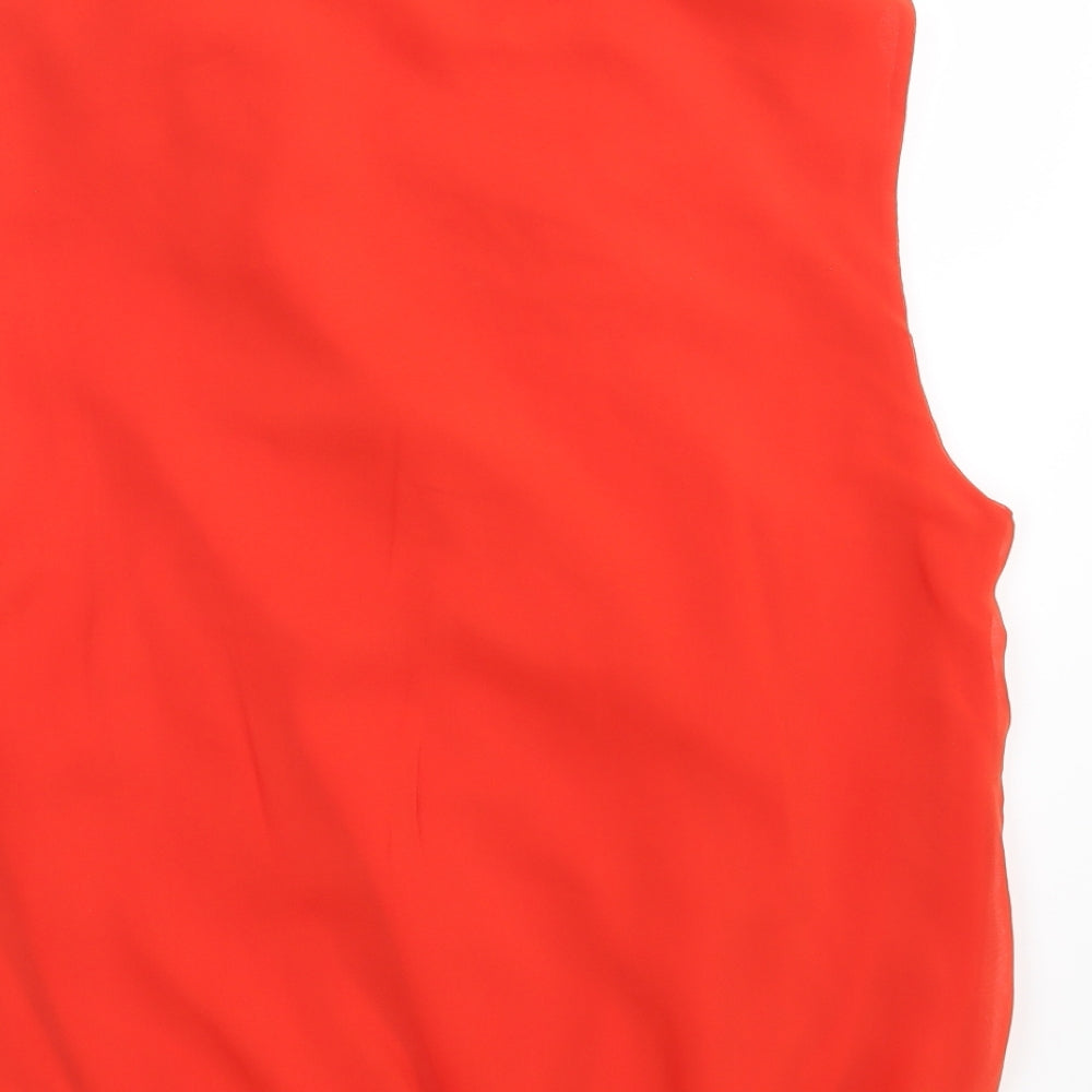 TU Womens Red Basic Blouse Size 12