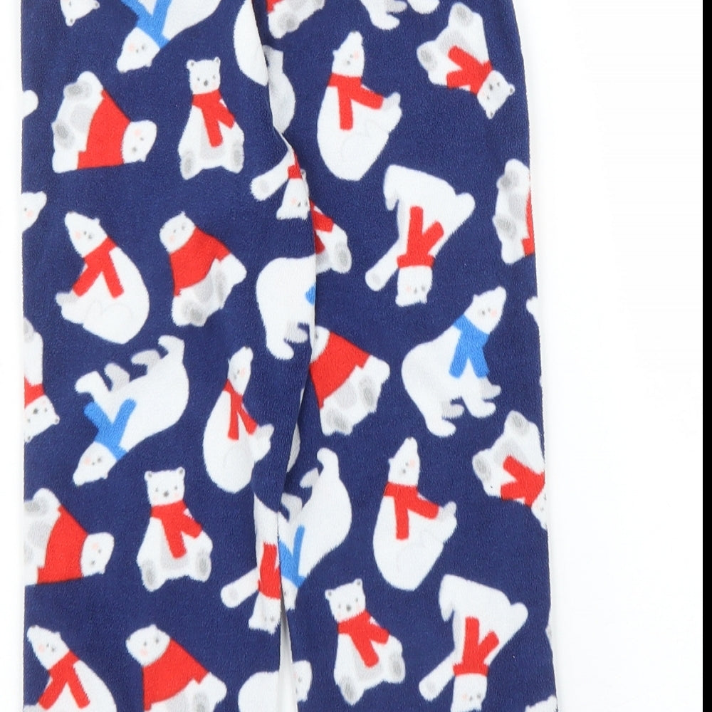 George Girls Blue Solid Capri Pyjama Pants Size 4 Years