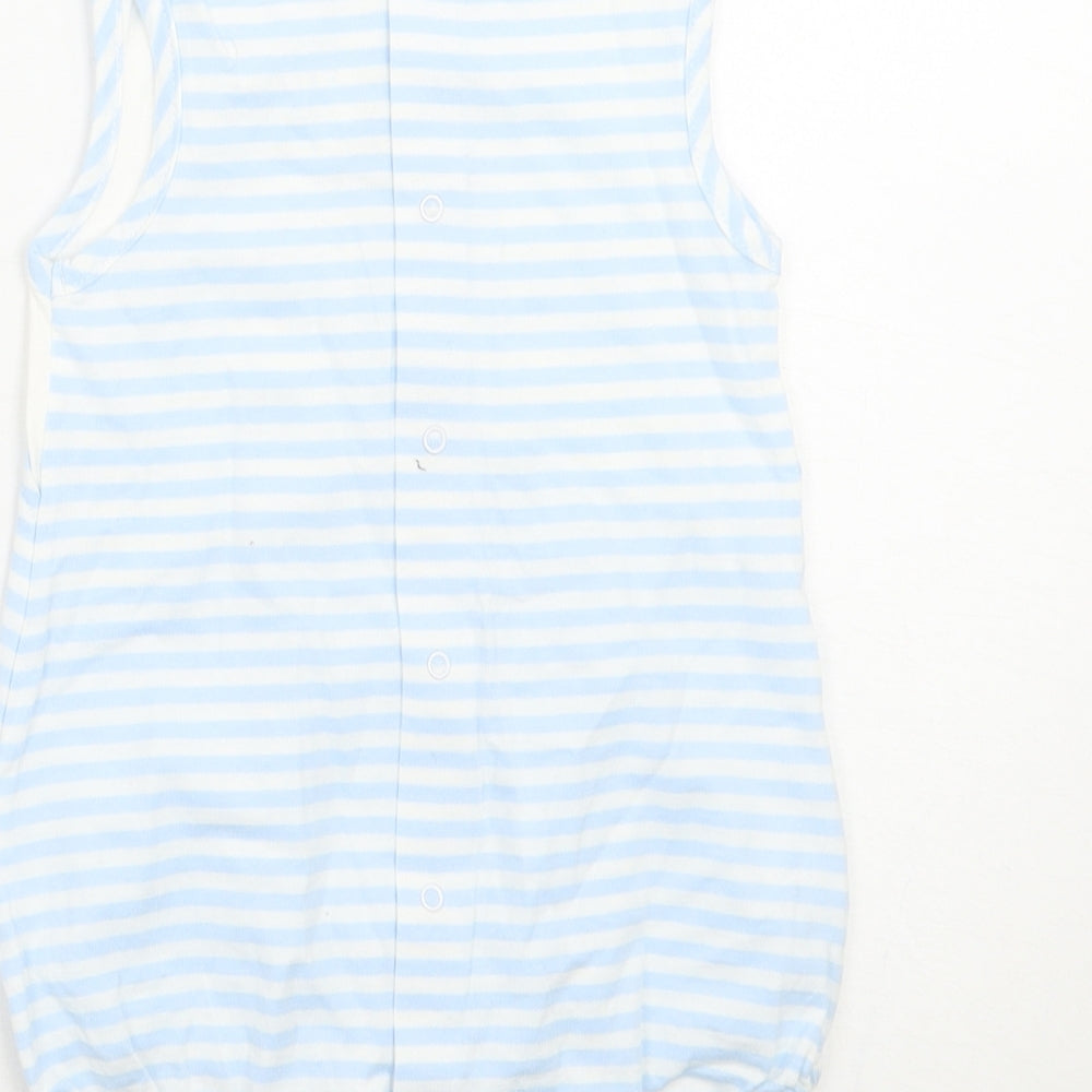 Tutto Piccolo Baby Blue Striped Babygrow One-Piece Size 12 Months