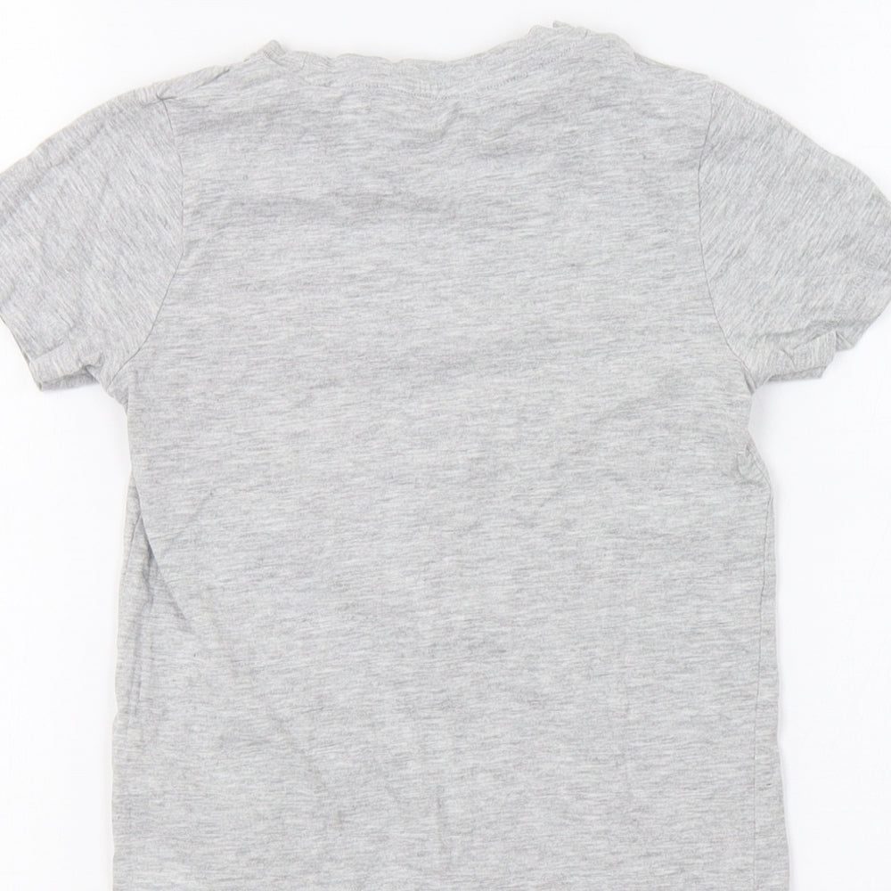 M&S Girls Grey Basic Polo Size 3-4 Years
