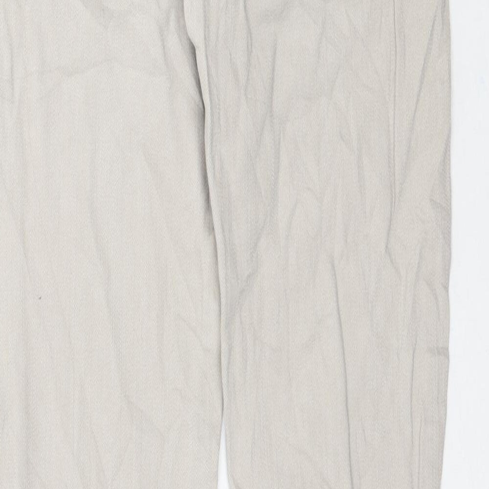 Preworn Womens Beige Denim Skinny Jeans Size 32 in L32 in