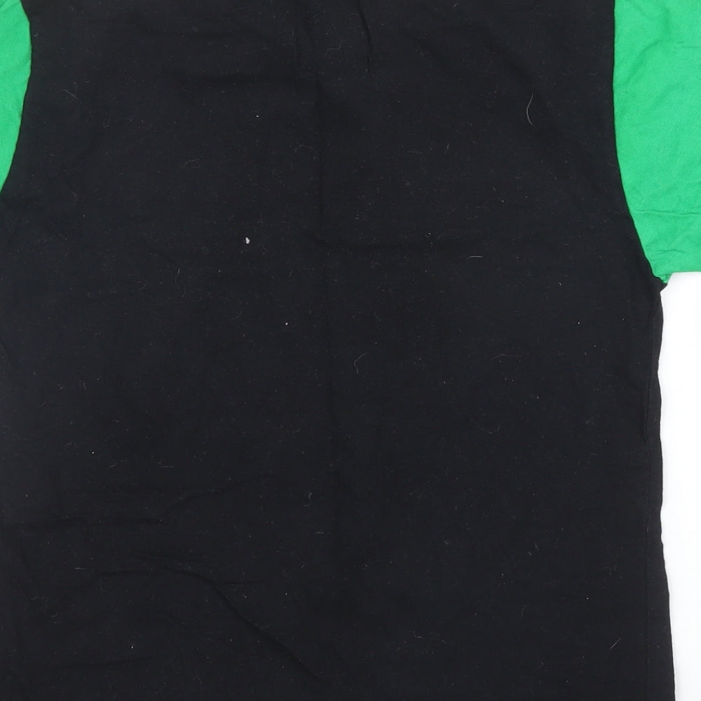 Pyjama Factory Boys Black Basic T-Shirt Size 11 Years - Minecraft