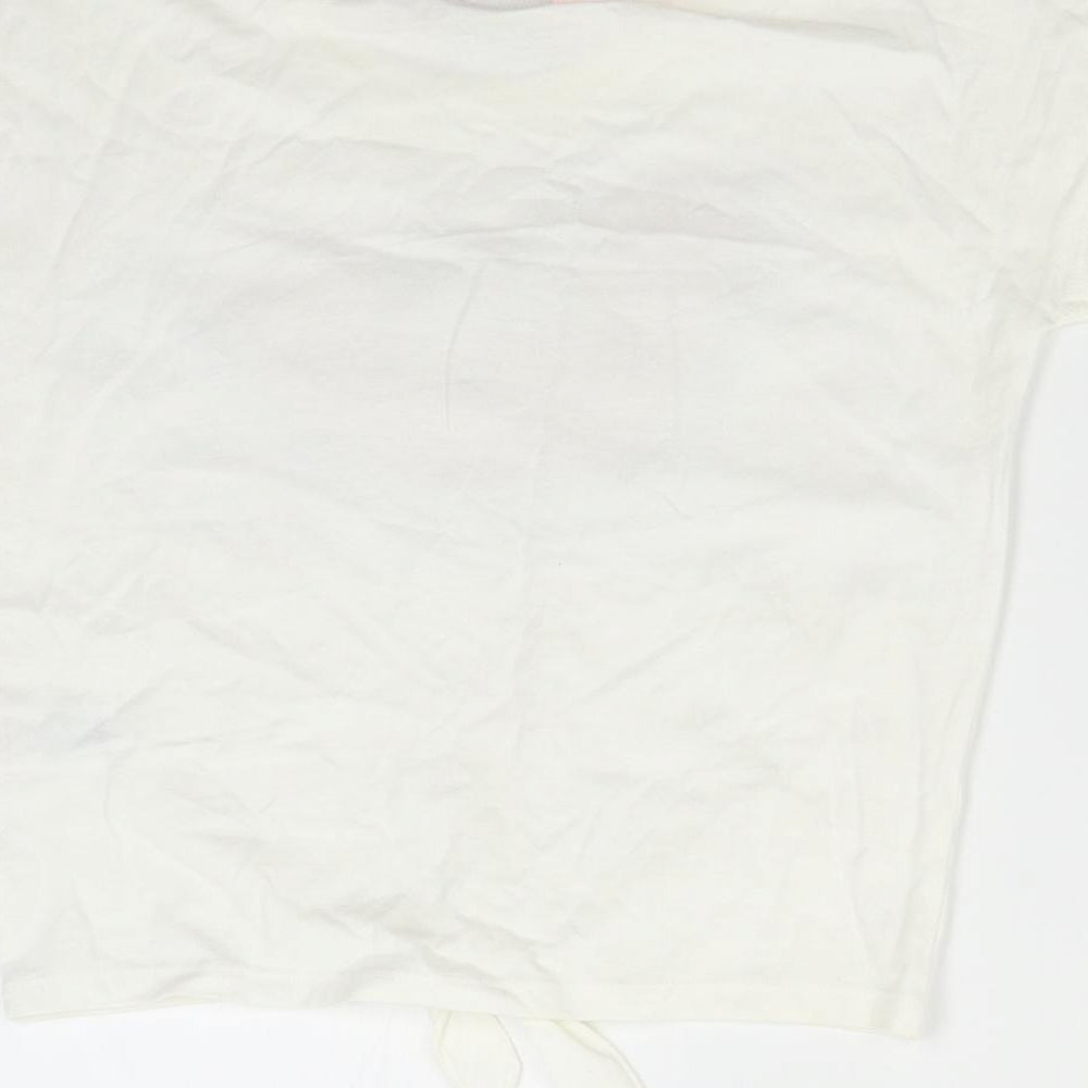 Matalan Girls White Basic T-Shirt Size 9 Years