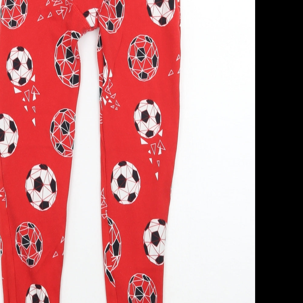 George Boys Red Geometric Pyjama Pants Size 7-8 Years
