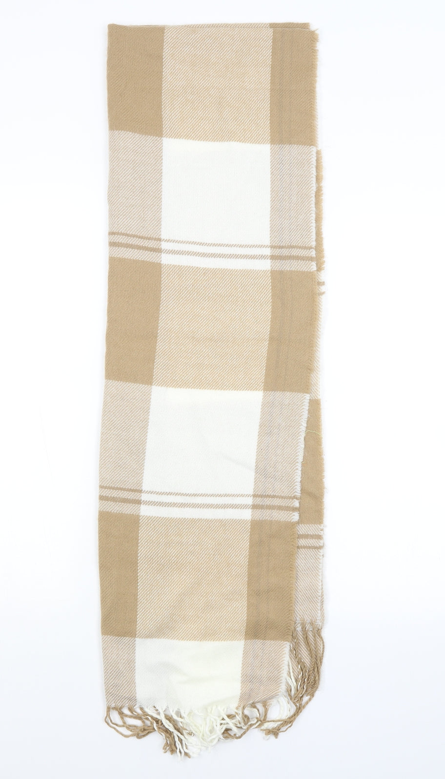 Preworn Unisex Brown Check Scarf