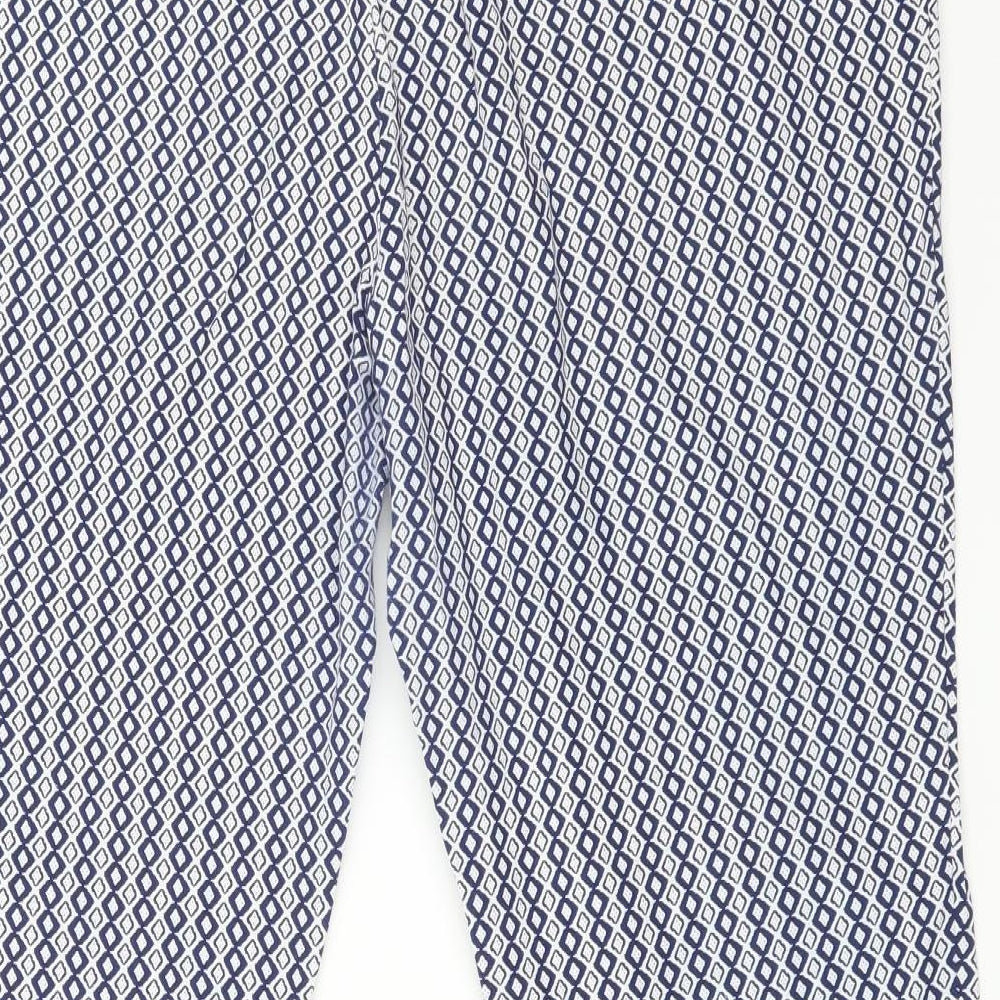 LABEL BE Womens Multicoloured Geometric Trousers Size 16 L26 in