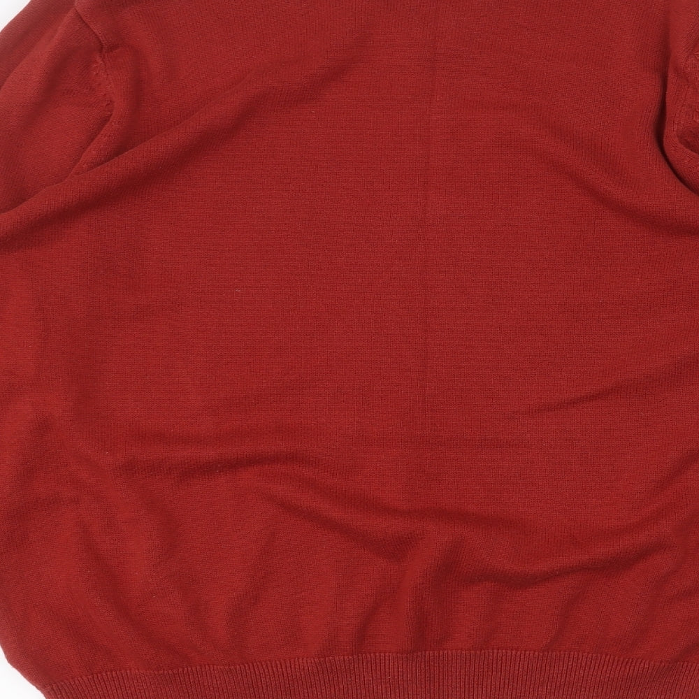 Marks and Spencer Mens Orange Pullover Jumper Size XL
