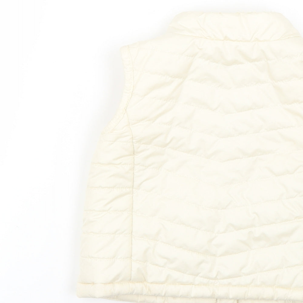 Preworn Girls Beige Gilet Coat Size 2 Years