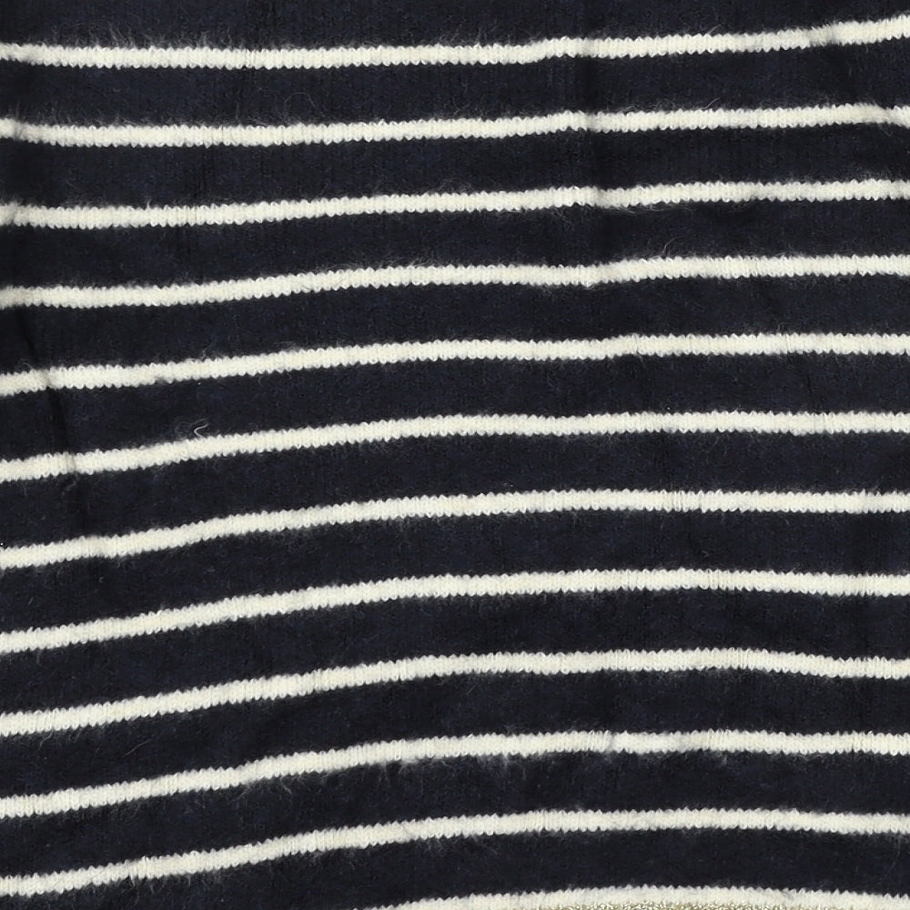 Marks and Spencer Womens Blue Striped Knit Pullover Jumper Size 12