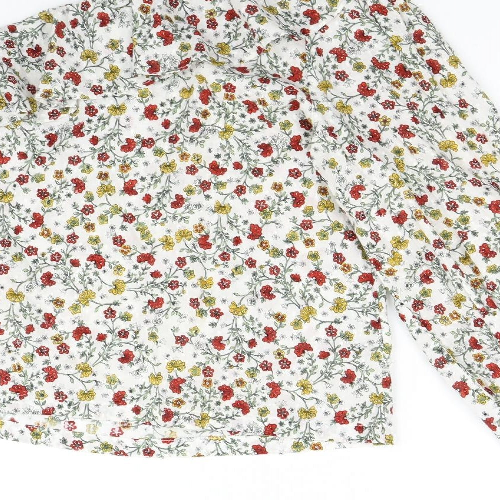 New Look Womens Multicoloured Floral Basic Blouse Size 12