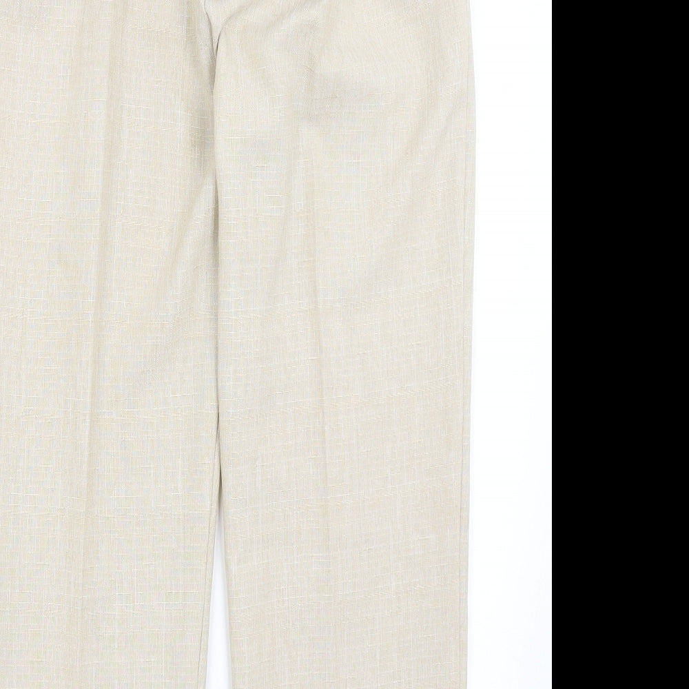 Preworn Womens Beige Trousers Size 14 L24 in