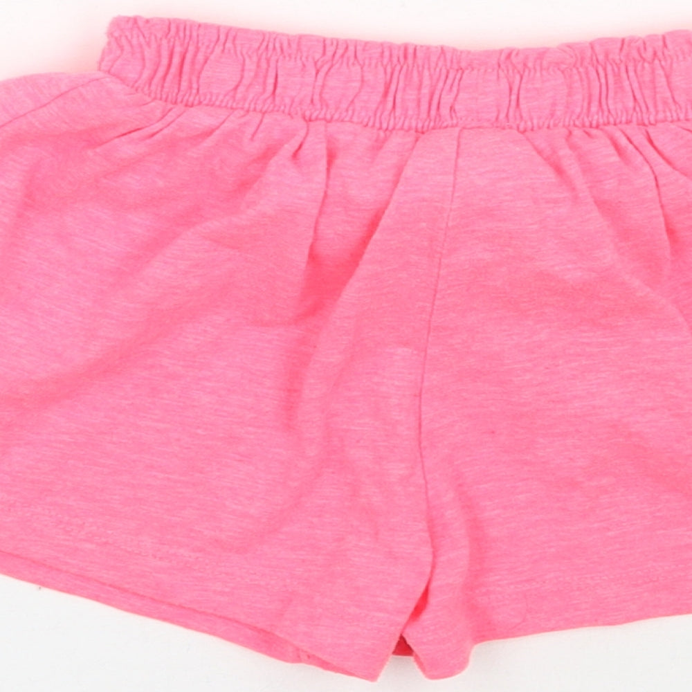 TU Girls Pink Sweat Shorts Size 2 Years