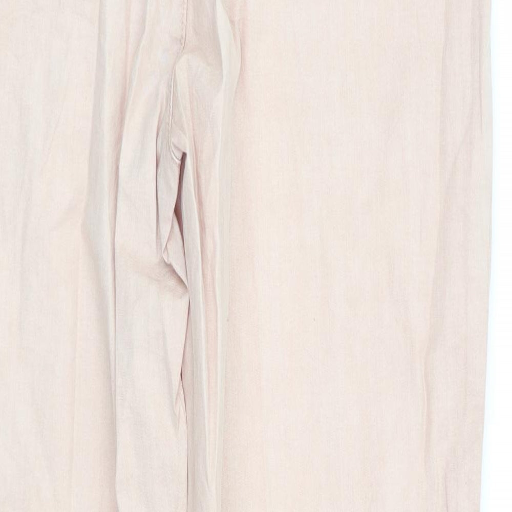 Preworn Womens Pink Jogger Trousers Size 8 L25.5 in - Cropped peach in colour