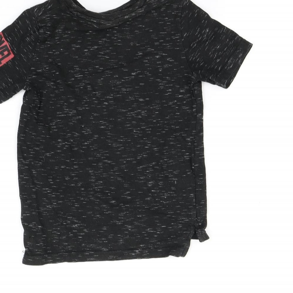 TU Boys Black Basic T-Shirt Size 4 Years - Marvel