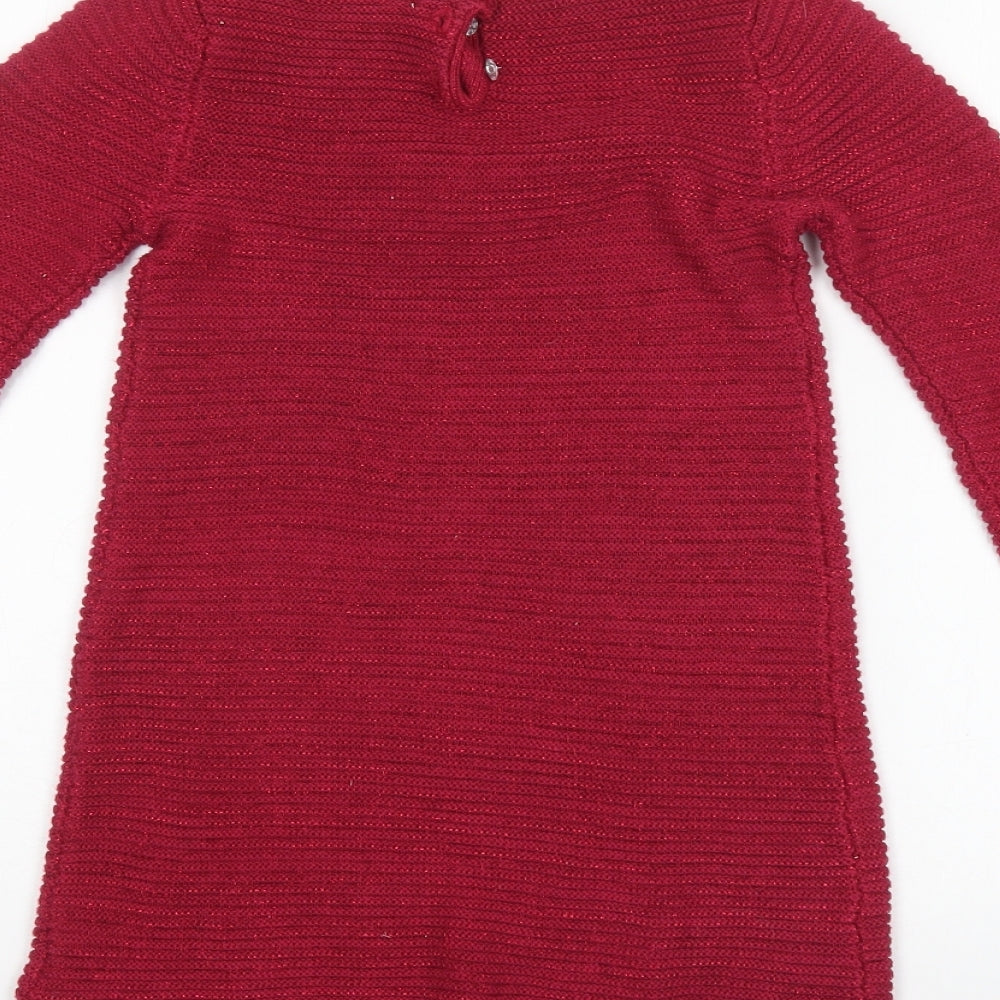 Miss Mona Mouse Girls Purple Pullover Jumper Size 5-6 Years