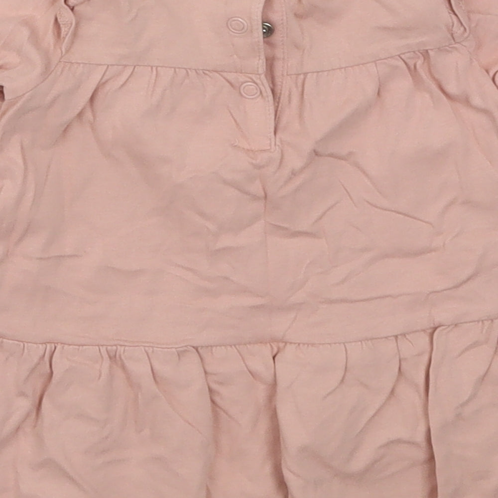 Newbie Girls Pink Basic T-Shirt Size 6-9 Months