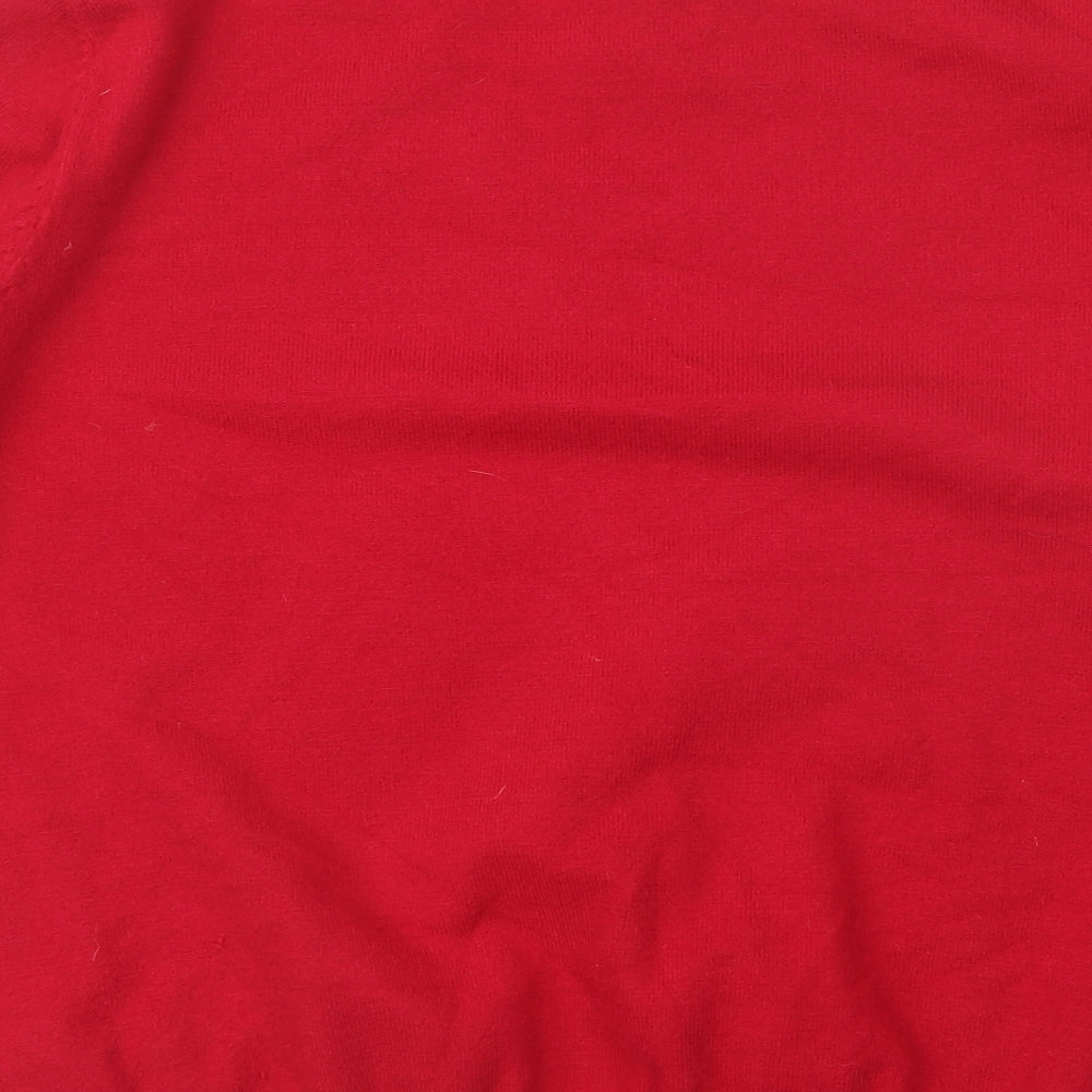 Paramour Womens Red Knit Pullover Jumper Size M