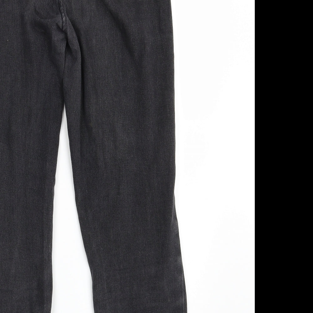 SheIn Womens Black Denim Straight Jeans Size M L27 in