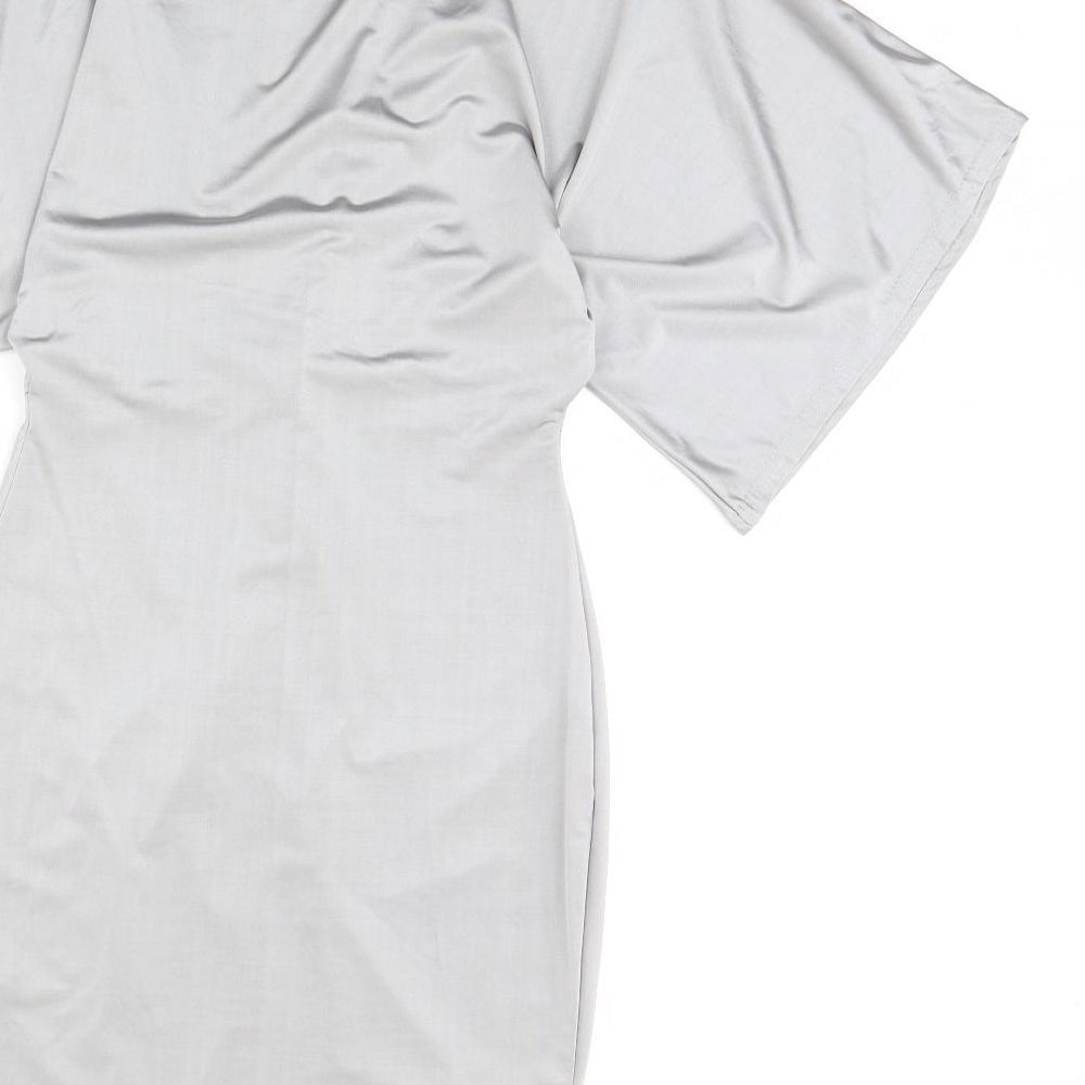 Boohoo Womens Silver Mini Size 8