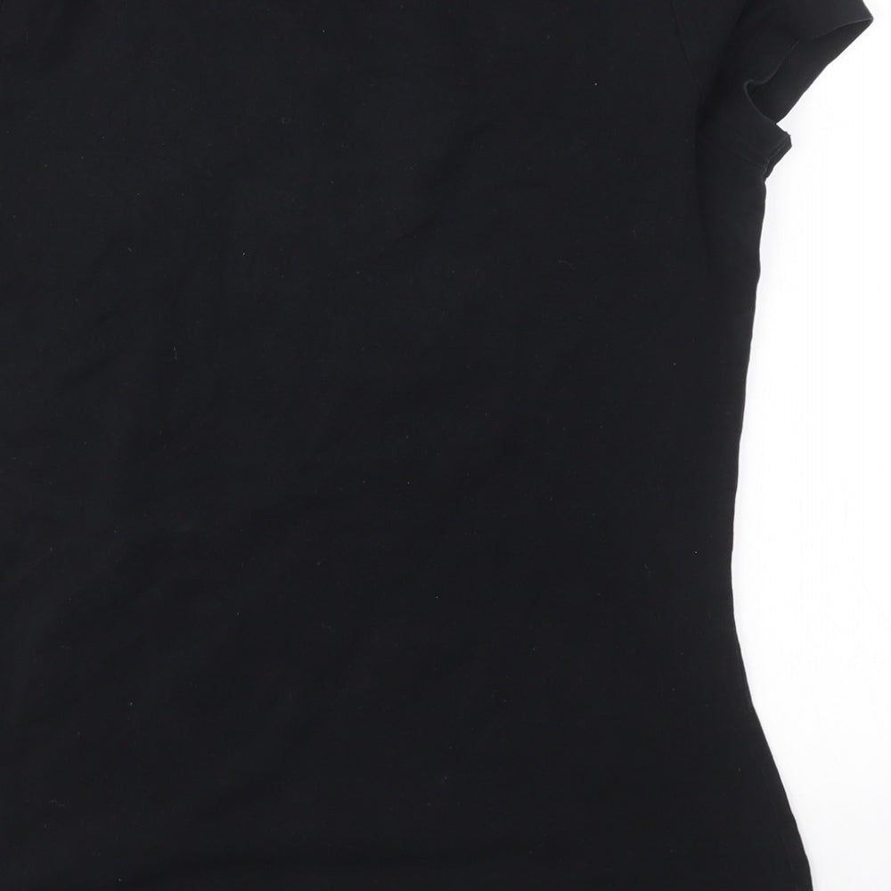 F&F Womens Black Basic T-Shirt Size 12