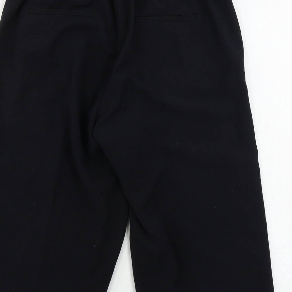 NEXT Womens Black Cropped Trousers Size 10 L20 in