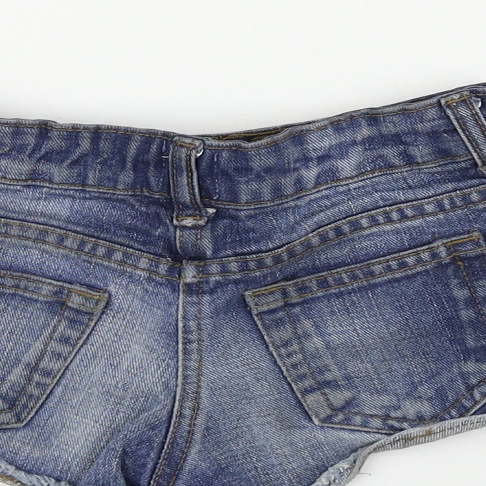 Marks and Spencer Girls Blue Cut-Off Shorts Size 5-6 Years