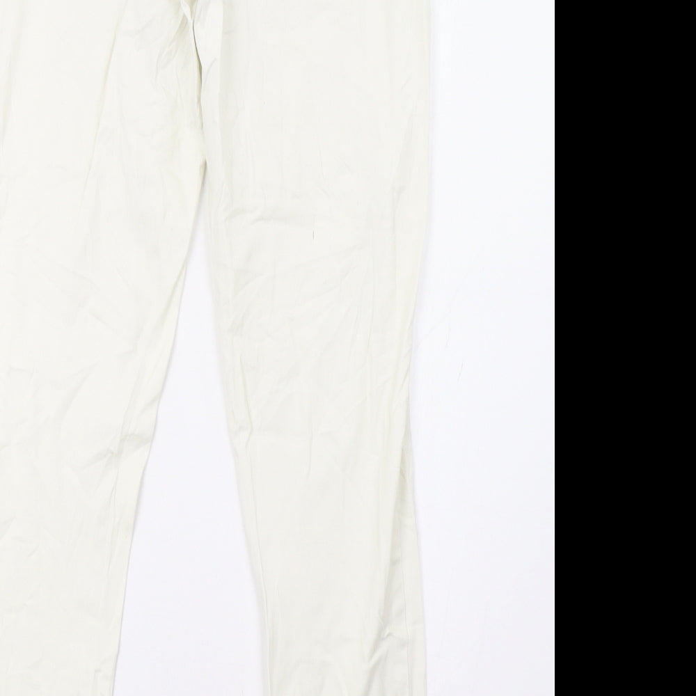 Clockhouse Womens White Trousers Size 12 L29 in