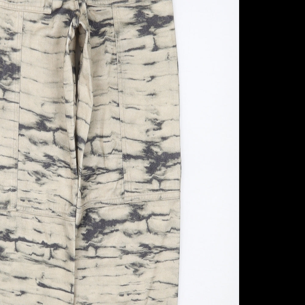 H&M Womens Beige Denim Tapered Jeans Size 4 L24 in