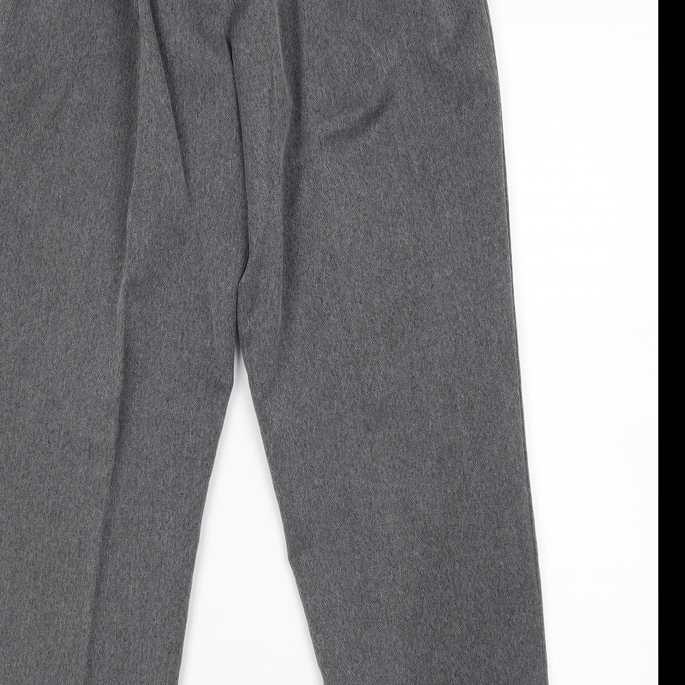 Preworn Womens Grey Cropped Trousers Size 16 L25 in