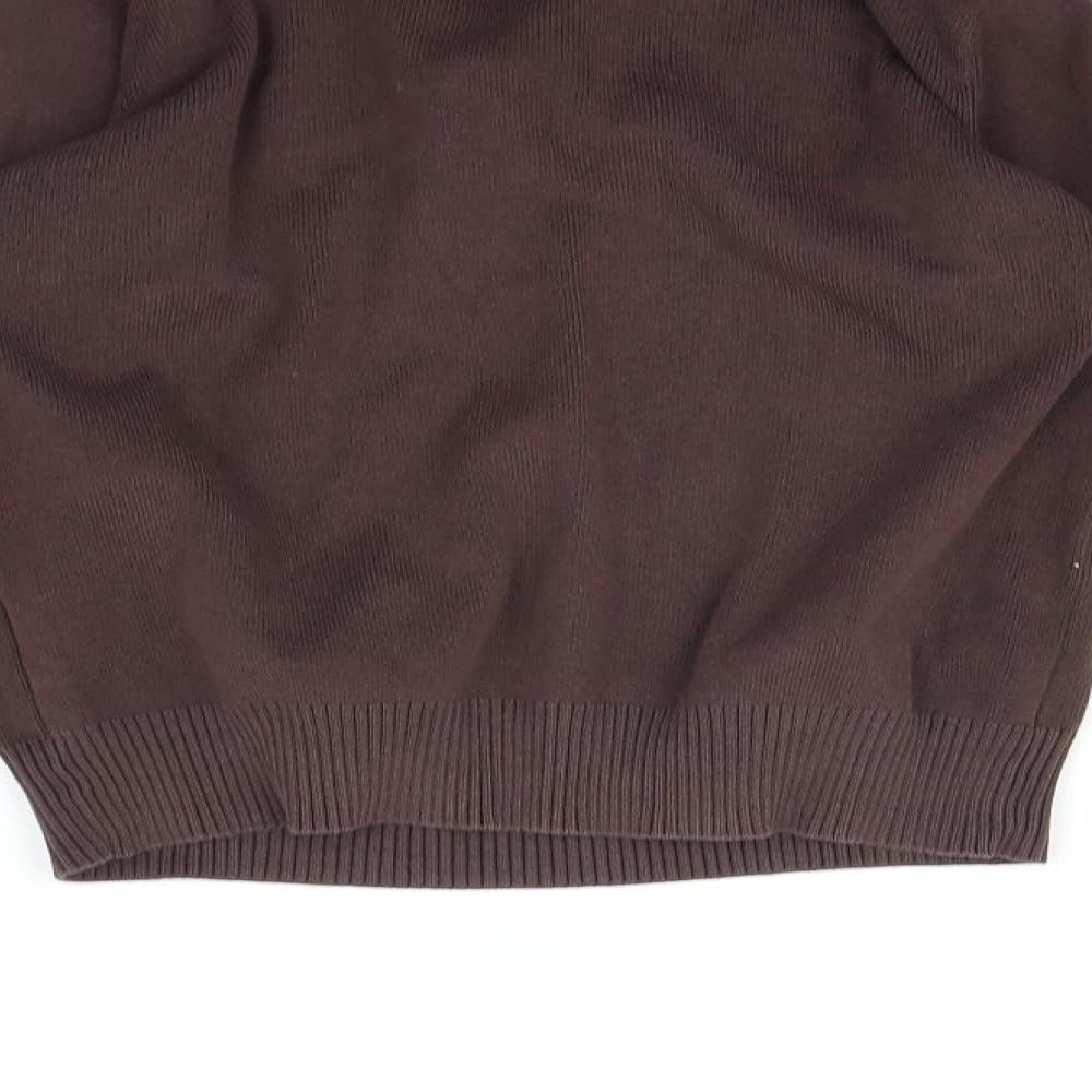 Marks and Spencer Boys Brown Pullover Jumper Size 7-8 Years