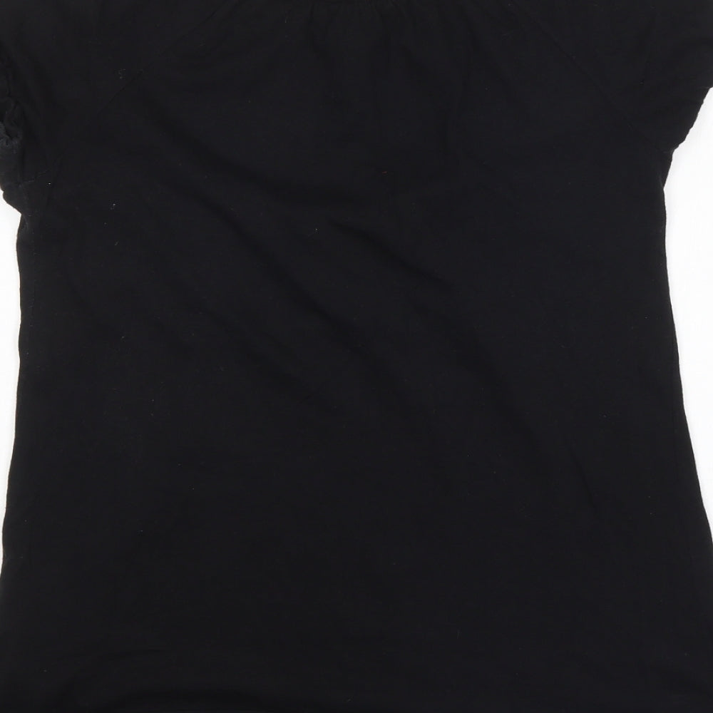 Bershka Womens Black Basic Blouse Size M