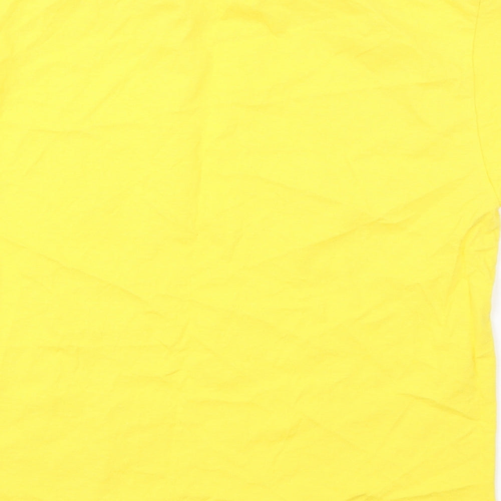 Fruit of the Loom Girls Yellow Basic T-Shirt Size 7-8 Years