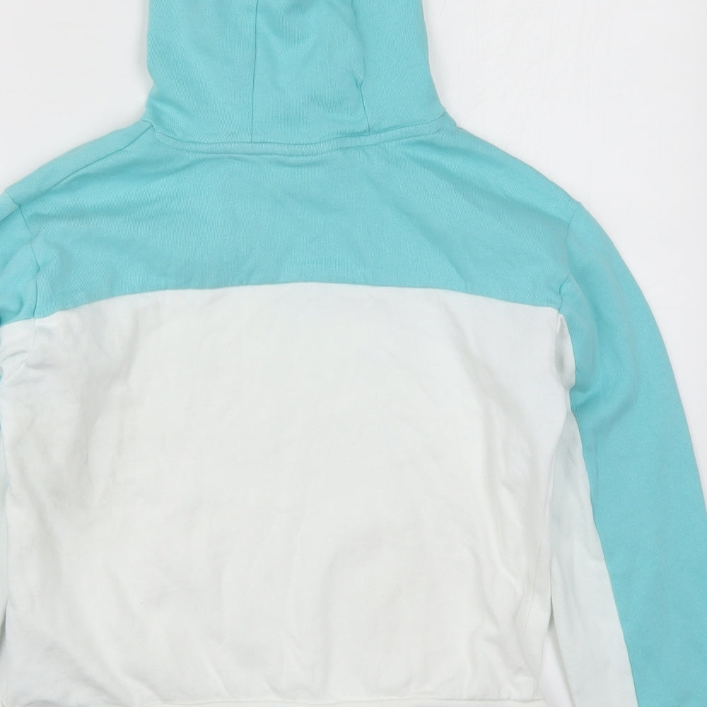 ELLE Girls Blue Colourblock Pullover Hoodie Size 12-13 Years