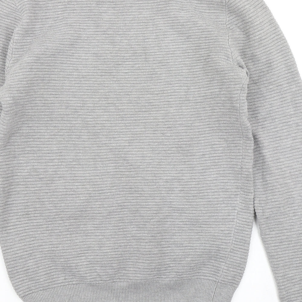 River Island Mens Grey Knit Pullover Jumper Size XS