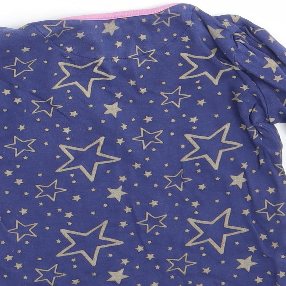 Mini Club Girls Blue Fair Isle Top Pyjama Top Size 3-4 Years
