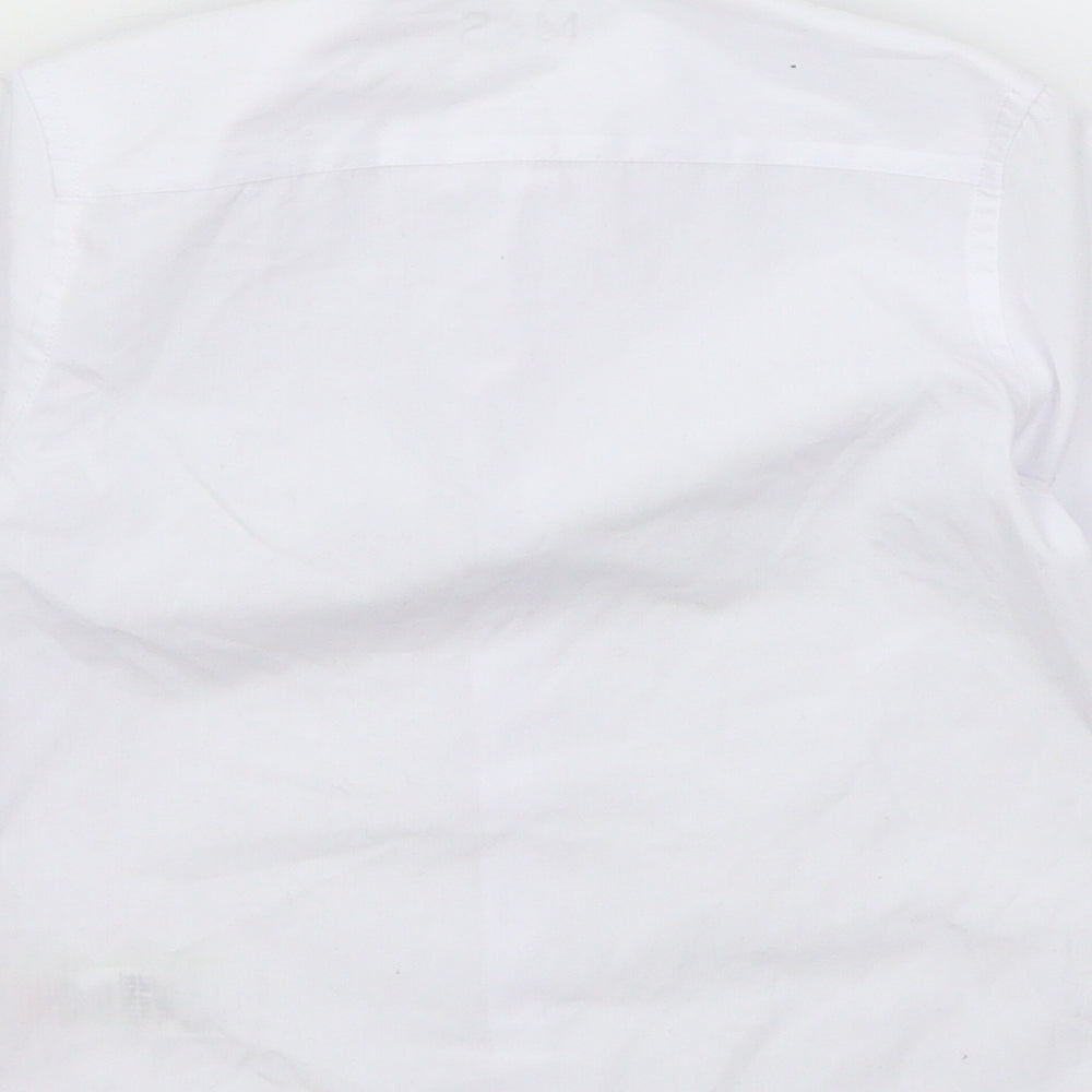 Marks and Spencer Girls White Basic Button-Up Size 4-5 Years
