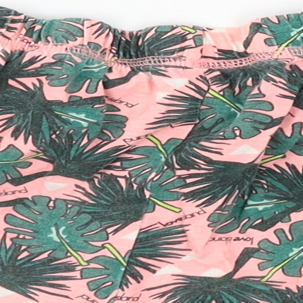Love to Lounge Womens Pink Floral Jersey Capri Pyjama Pants Size 12 - Love Island