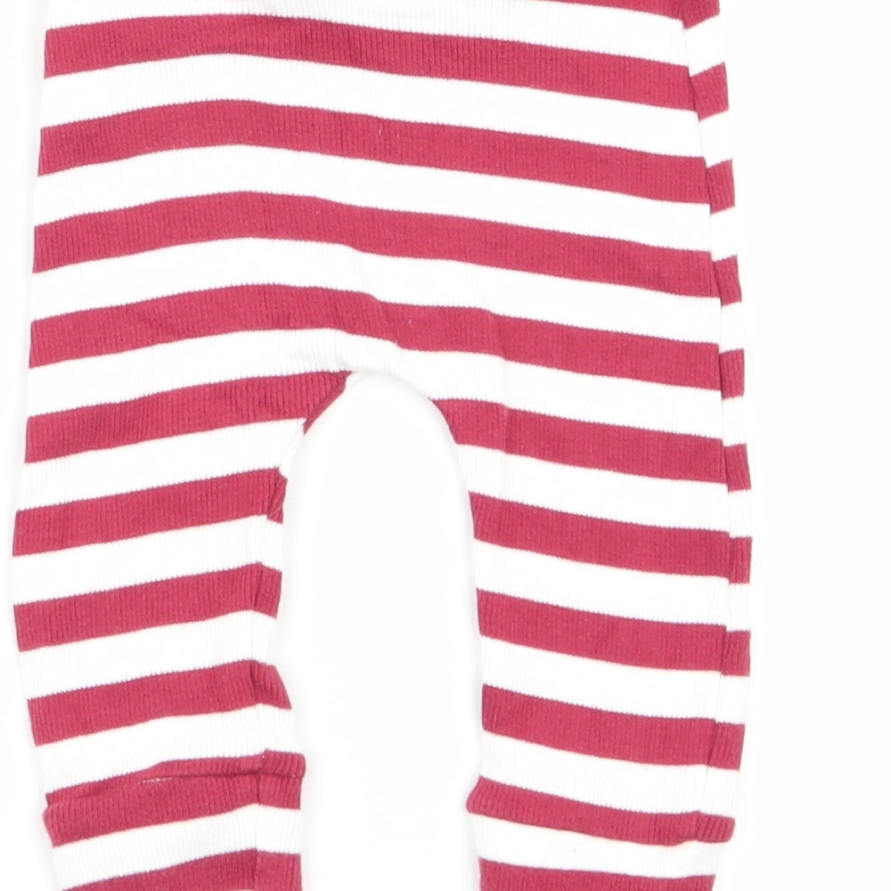 Asda George Girls Multicoloured Striped Jogger Trousers Size 3-6 Months