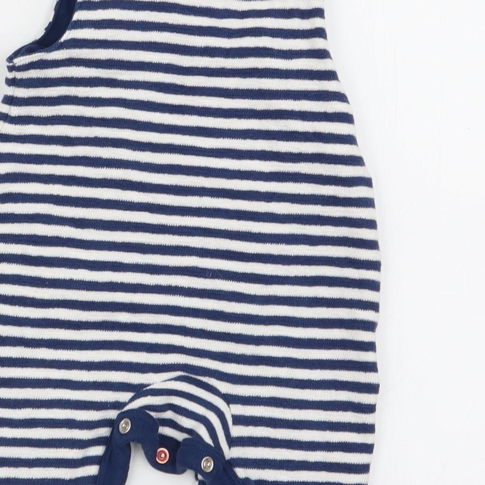 M&S Boys Multicoloured Striped Dungaree One-Piece Size 0-3 Months