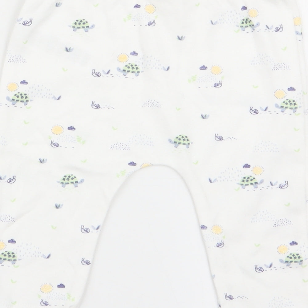 fred and flo Boys White Animal Print Jogger Trousers Size 3-6 Months - leggings