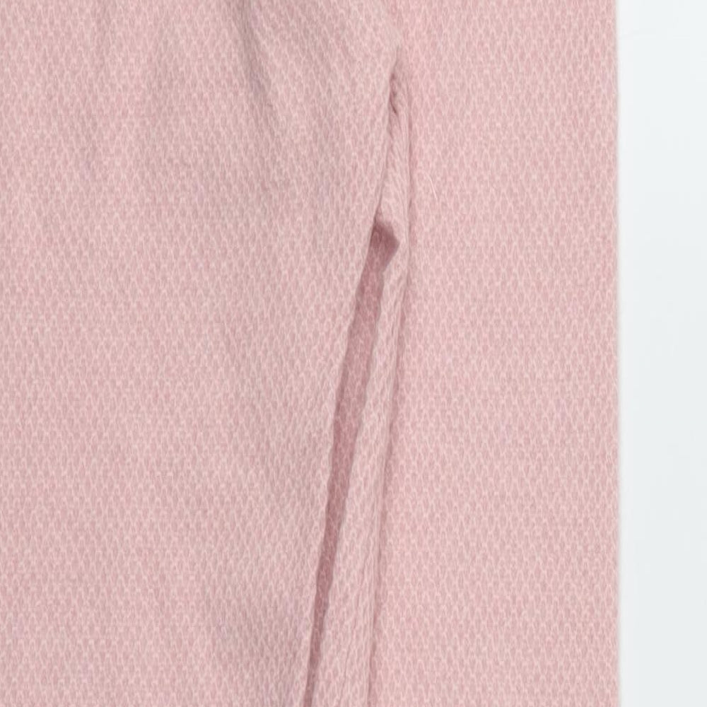 M&S Womens Pink Capri Trousers Size XS L25 in - stretch waistband
