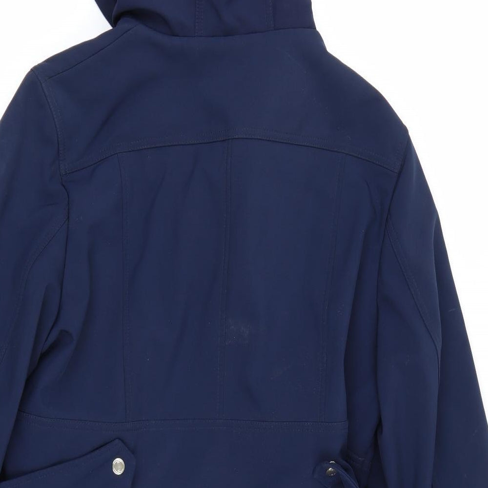 Jessica Simpson Womens Blue Rain Coat Coat Size XL