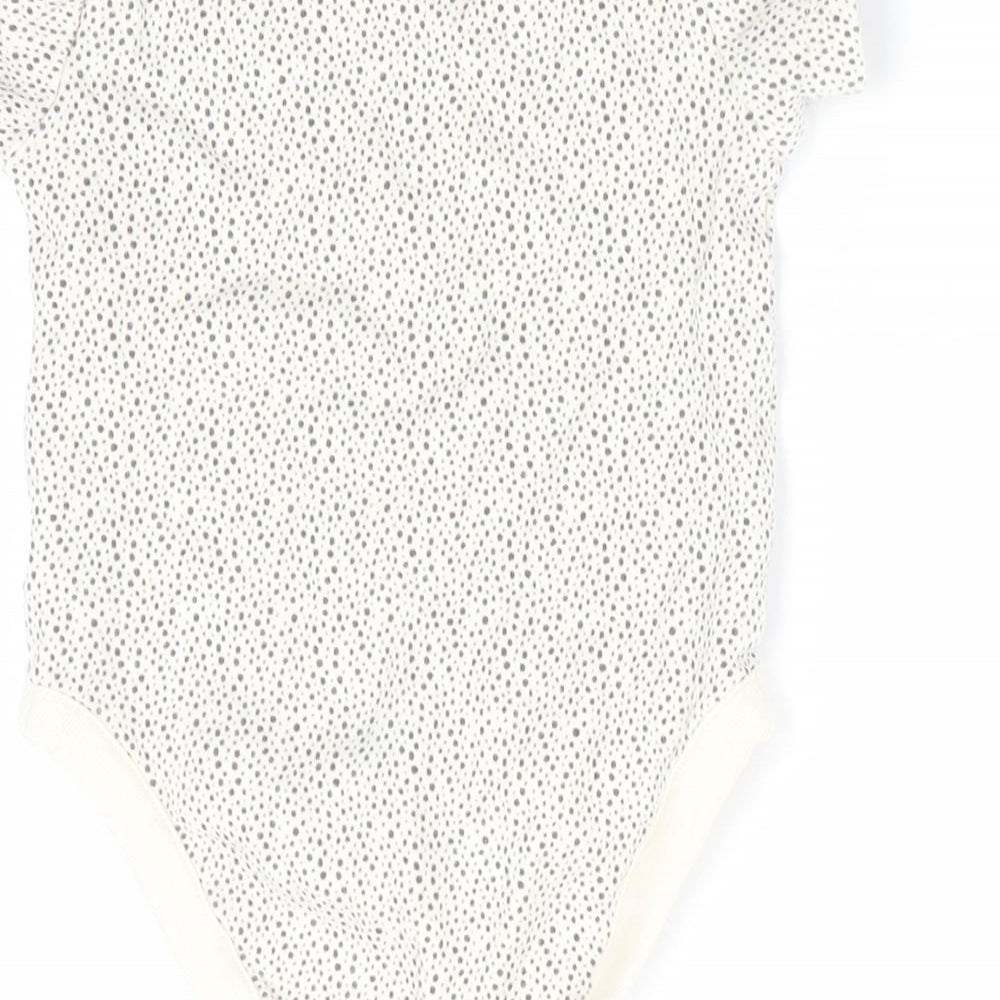 NEXT Boys Grey Polka Dot Romper One-Piece Size 0-3 Months