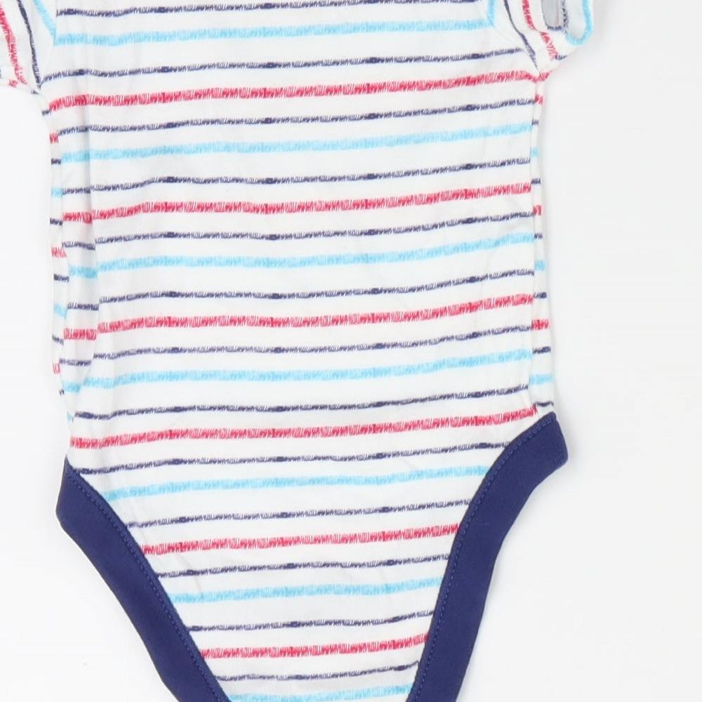 PEP & CO Boys Blue Striped Romper One-Piece Size 0-3 Months